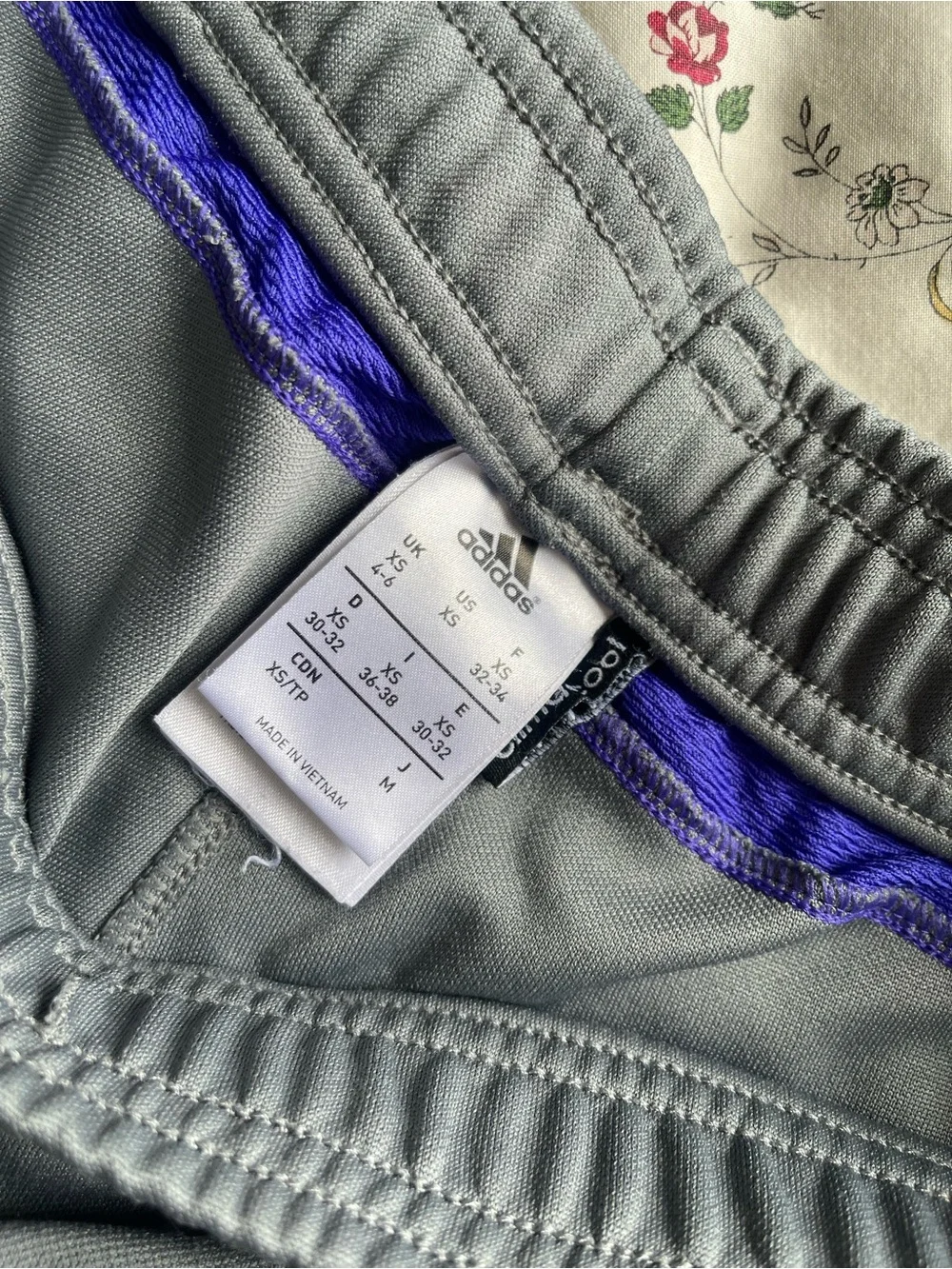 adidas Gray Track Pants with Purple Accents - Picture 4 of 4